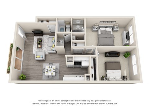 Ocean Breeze Villas 2x1 E Floor Plan
